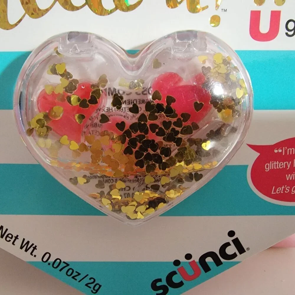 Scunci Hello U Lip Gloss in Heart Case